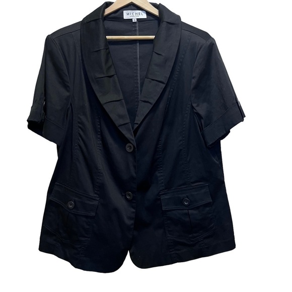 Michel by Michel Antonio Black Blazer Jacket Size 16 - Picture 2 of 9